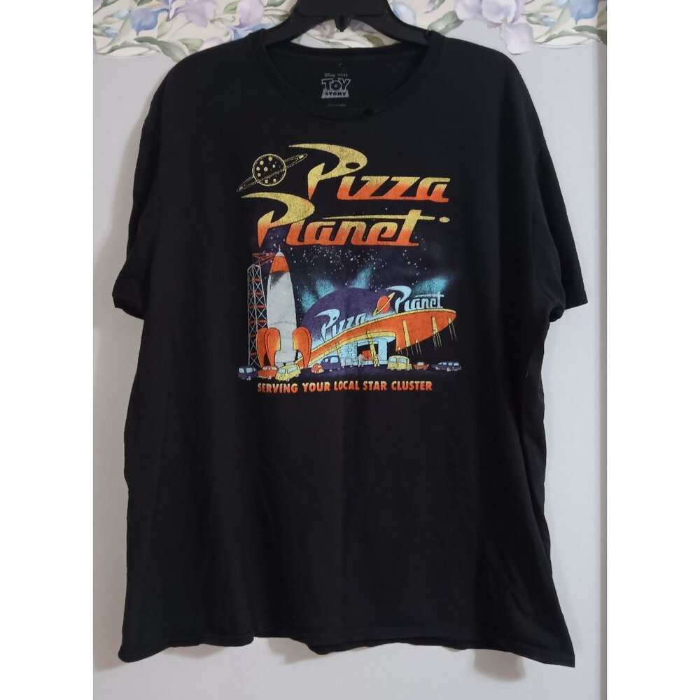Disney Pixar 2X Black Toy Story Pizza Planet Serving Your Local Star Cluster Top